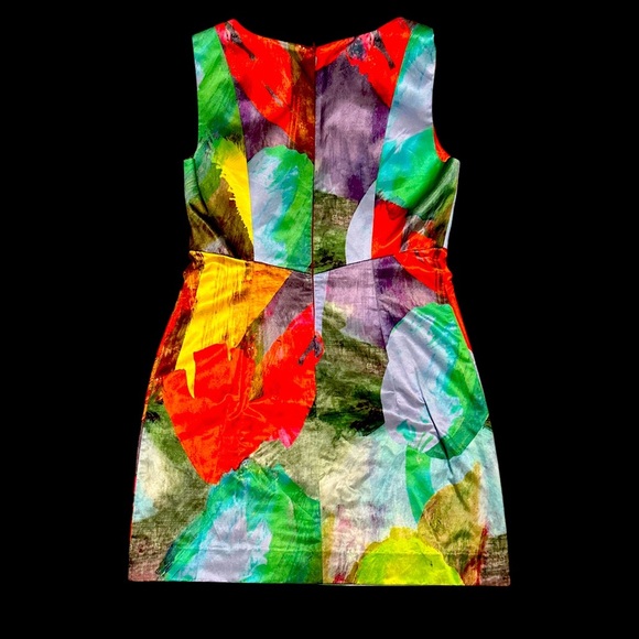 MILLY ART TO WEAR BRUSH STROKES SHEATH DRESS - Picture 2 of 7